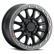 Raceline A14BG Alpha 15x7in/5x114.3 BP/25mm Offset/68mm Bore - Black & Gunmetal Ring Beadlock Wheel - Wheels