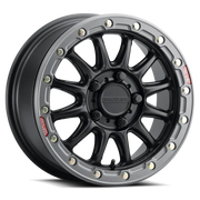 Raceline A14BG Alpha 15x7in/5x114.3 BP/53mm Offset/68mm Bore - Black & Gunmetal Ring Beadlock Wheel - Wheels
