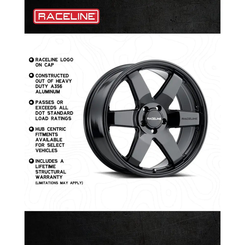 Raceline With Raceline Logo Center Cap Wheel 942B-88062+35 - 942B 18X8 6X120 35MM