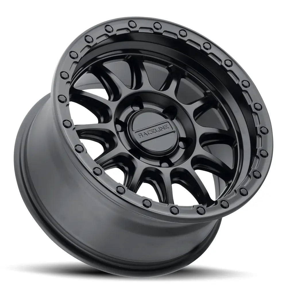 Raceline Simulated Beadlock Lip Wheel 960B-78560+35 - Black Alpha Satin 17X8.5 6X139.7