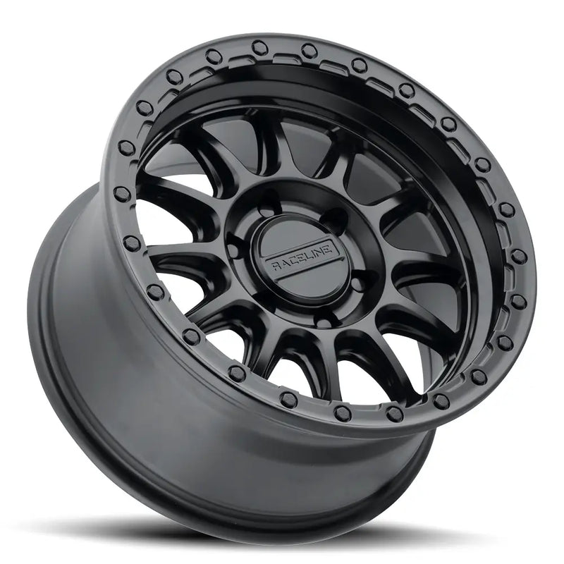 Raceline Simulated Beadlock Lip Wheel 960B-78560+35 - Black Alpha Satin 17X8.5 6X139.7