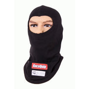 RACEQUIP 433991 SFI 3.3 FR SINGLE LAYER HOOD BLACK
