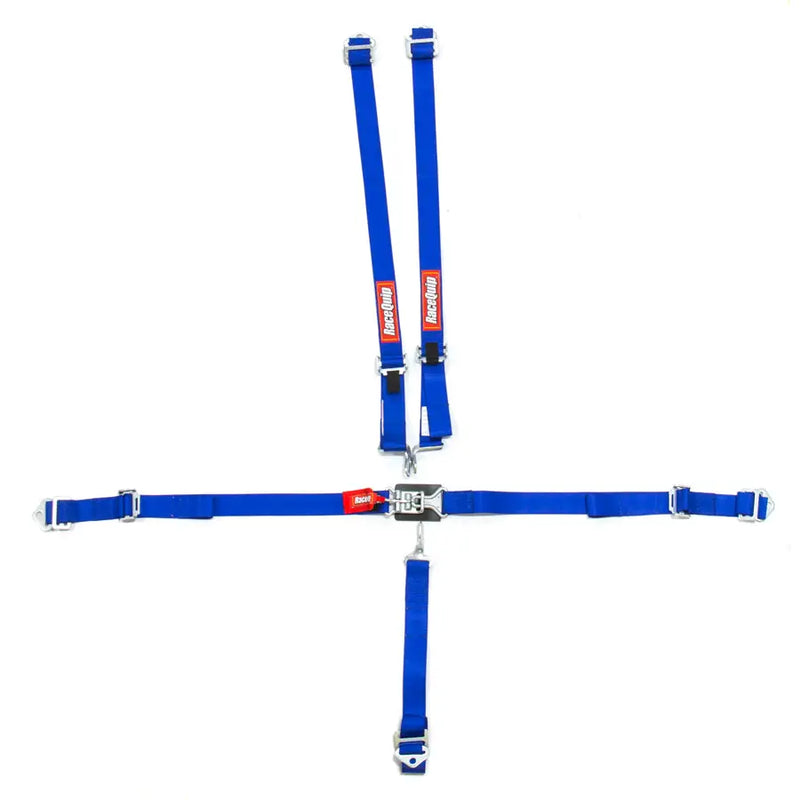 Racequip 709029RQP Latch and Link Blue 5PT Harness Set JR LL