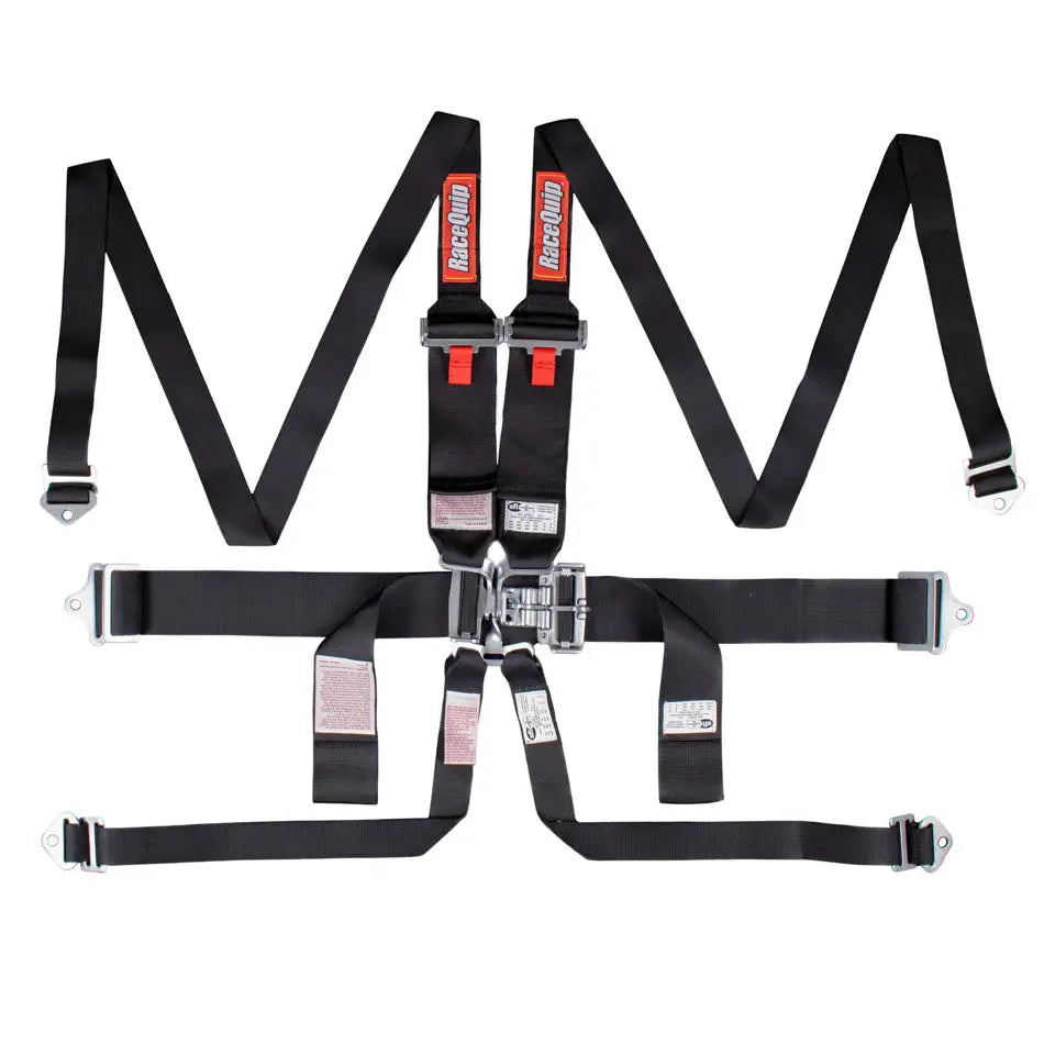 Racequip Latch and Link Harness 718008RQP - Black 6PT Set Hnr Sfi