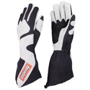 RaceQuip SFI-5 Gray/Black Large Long Angle Cut Glove - Truck & Automotive