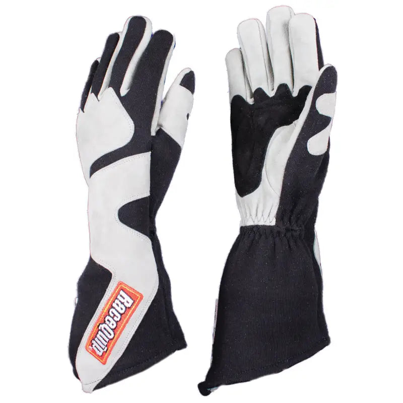 RaceQuip SFI-5 Gray/Black Large Long Angle Cut Glove - Truck & Automotive