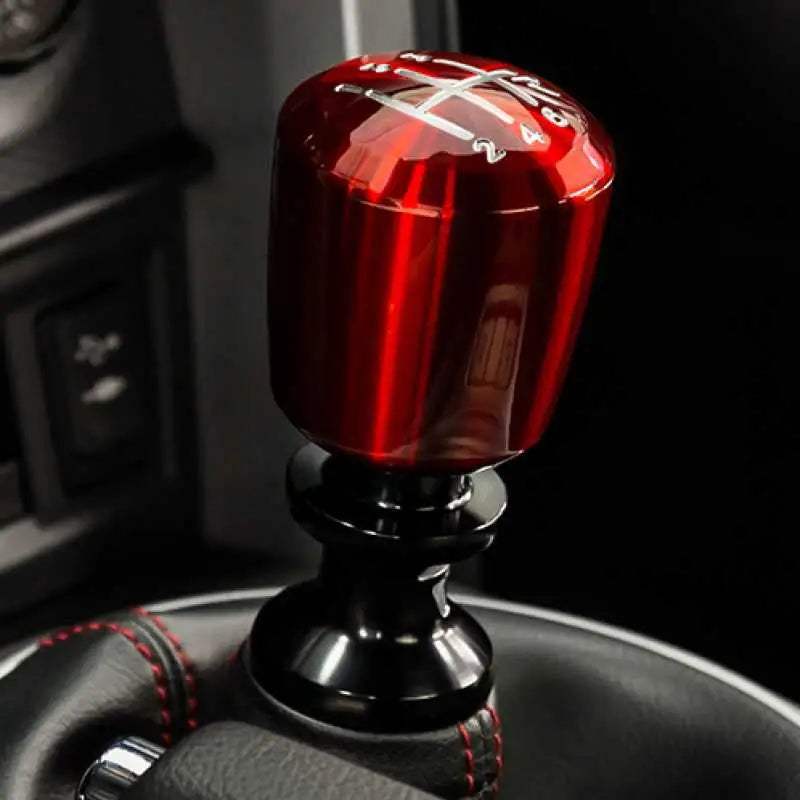 Raceseng Ashiko Shift Knob (Gate 3 Engraving) M10x1.5mm Adapter - Red Translucent 