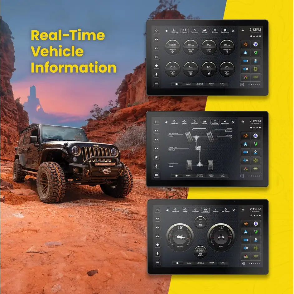 Racesport LT Built-In HD Radio Tuner SRX-JK11128 - Integrated 12.8 Display Wrangl