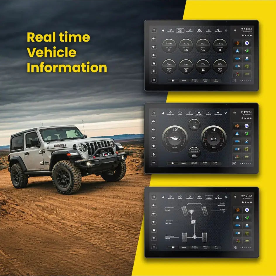 Racesport LT Built-In HD Radio Tuner SRX-JW18128 - Integrated 12.8 Display Wrangl