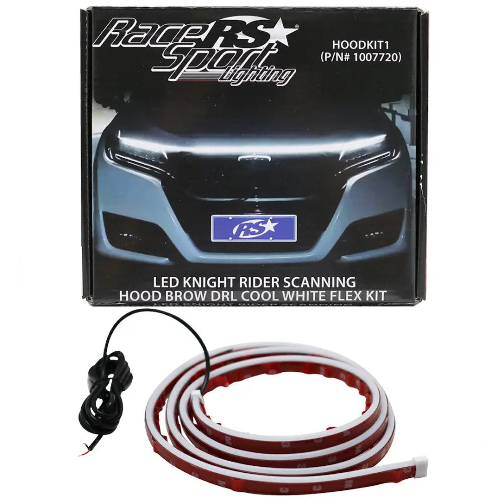 Racesport LT Easy To Install Daytime Running Light Hoodkit1 - Led Knight Rider Scanning Hood Brow