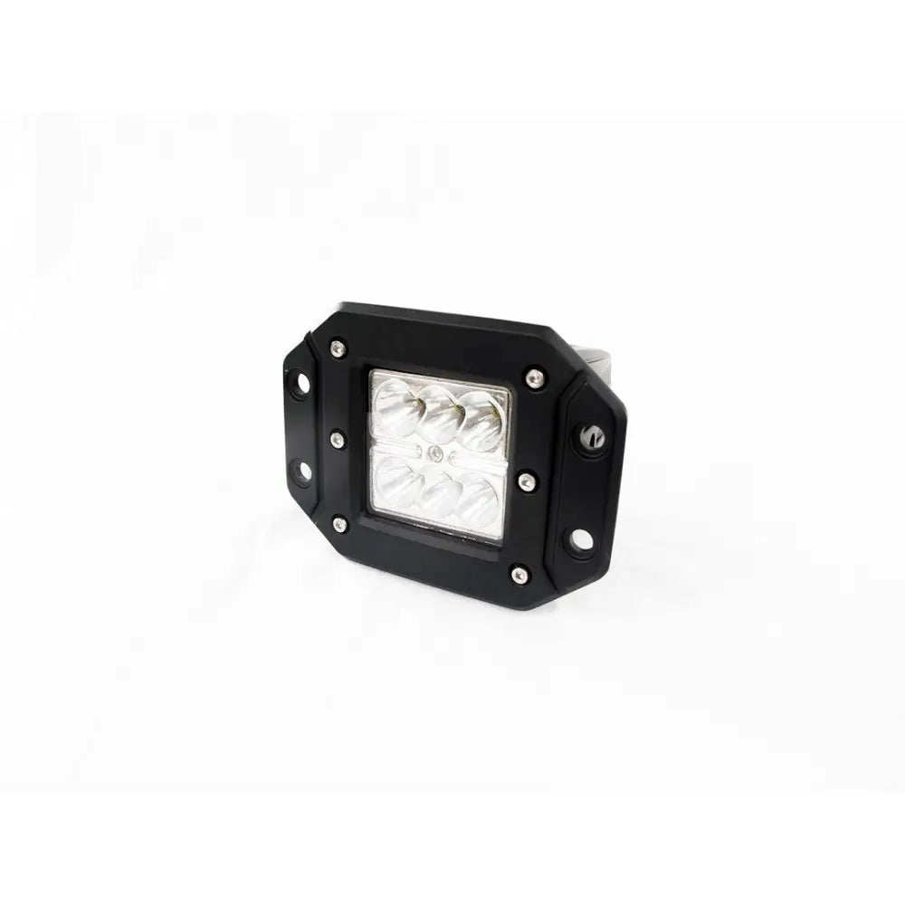Racesport LT RoHS Compliant Driving/ Fog Light RS-18W6LED-FM - Black Shell Flush Mountable 18WAT