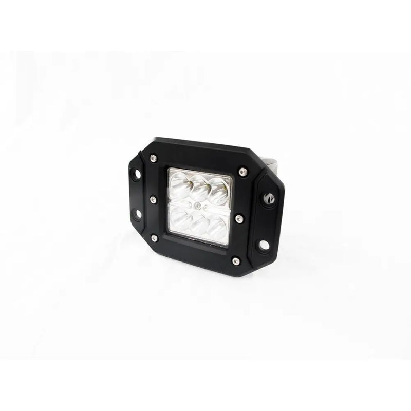Racesport LT RoHS Compliant Driving/ Fog Light RS-18W6LED-FM - Black Shell Flush Mountable 18WAT