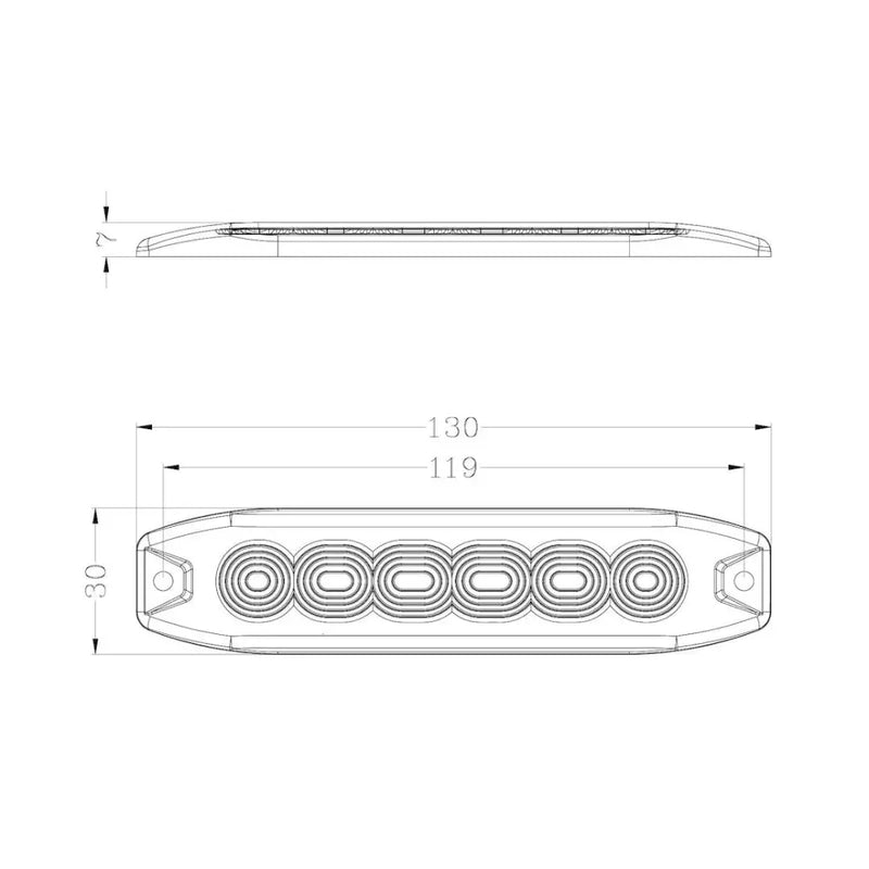 Racesport LT RS3020CSP Warning Light - White