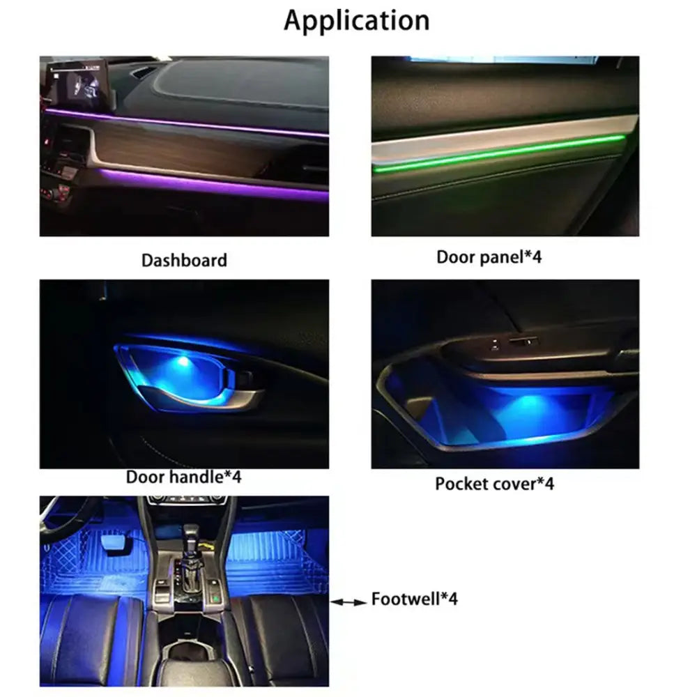 Racesport LT Simple Plug-And-Play Installation Interior Light Akit2DR - 2-Door Ambient 10PC Kit