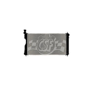 CSF RADIATOR 3889 Radiator Core Dimensions 26 Inch Length x 14-5/8 Inch Width x 5/8 Inch Depth; Single Core Row; Crossflow; Aluminum Core With Plastic Tanks; 1-9/16 Inch Top Right Inlet Fitting x Left Bottom Hose Connections; Without Transmission Cooler; Without Radiator C