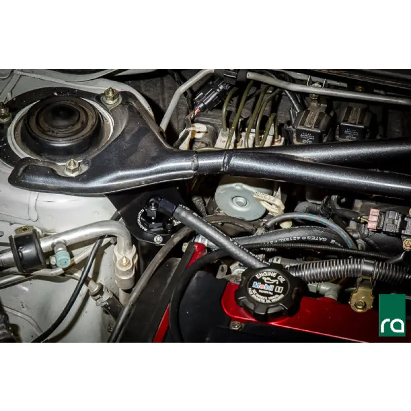 Radium Engineering 20-0118-FL Radium Engineering Mitsubishi Evo 8-9 Dual Catch Can Kit Fluid Lock