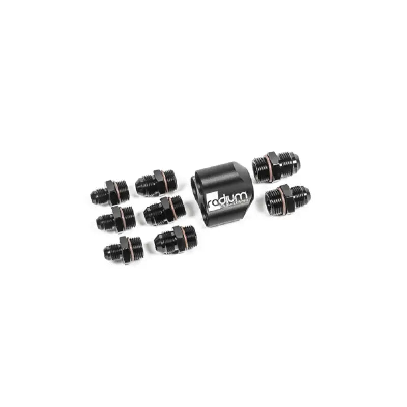 Radium Engineering 20-0237 Radium Engineering 3 Into 1 Distribution Block w/ Fittings