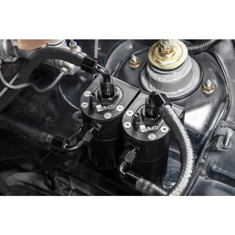 Radium Engineering 20-0337-FL Radium Engineering 90-05 Mazda MX-5 Dual Catch Can Kit Fluid Lock