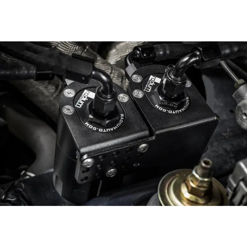 Radium Engineering 20-0337-FL Radium Engineering 90-05 Mazda MX-5 Dual Catch Can Kit Fluid Lock
