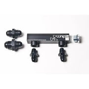 Radium Engineering 20-0062 Radium Engineering Universal 4-Port Manifold - Black W/ Logo