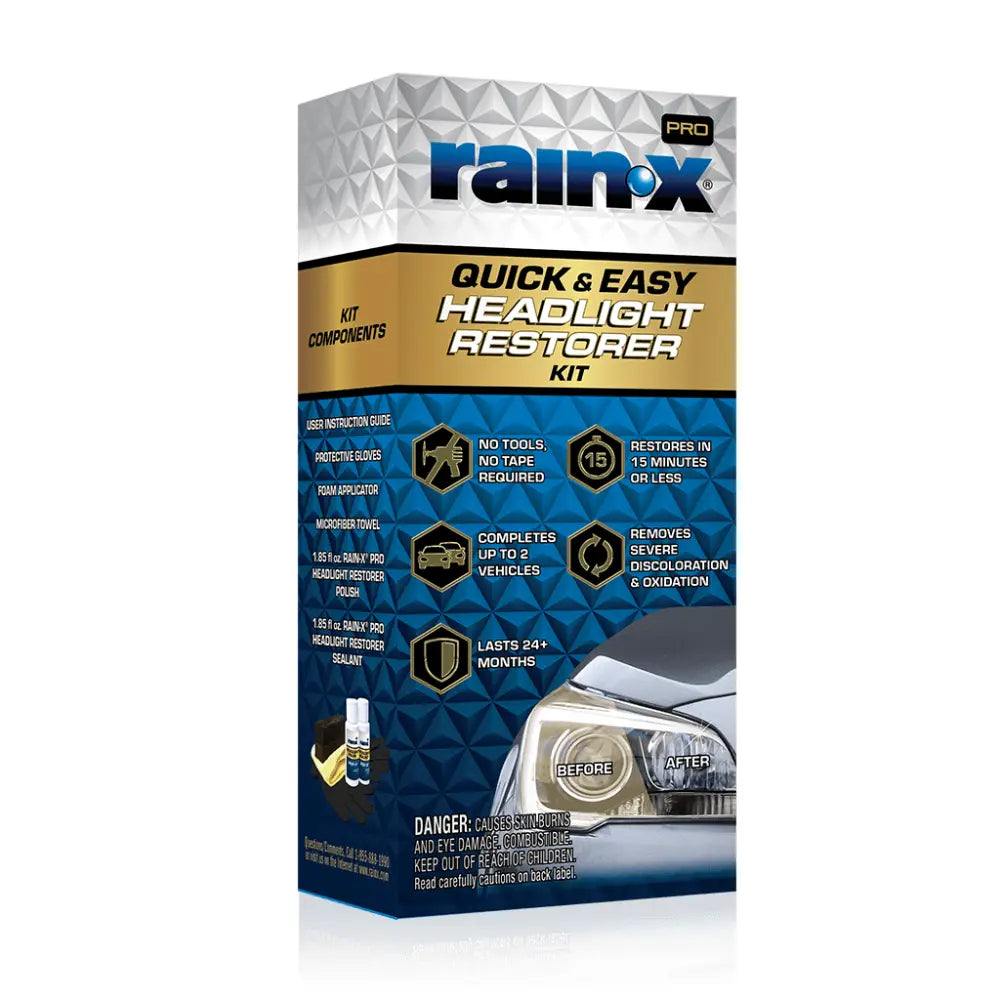 Rain X Graphene Shield Technology Headlight Restoration Kit 610200 - RX Pro Grphne HL Rst 6X1EA