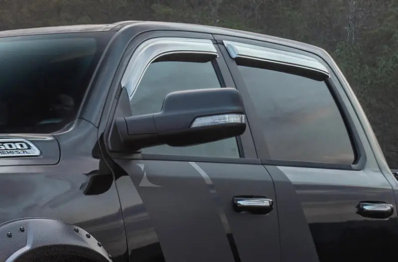 Rainguard Aerodynamic Design; Tape-On; Smoke; Acrylic; Set Of 4 - Truck & Automotive