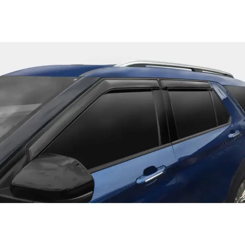 Rainguard Aerodynamic Design; Tape-On; Smoke; Acrylic; Set Of 4 - Truck & Automotive