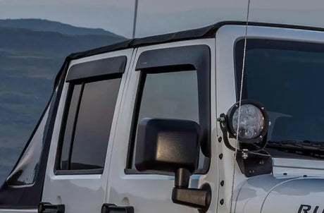 Rainguard Aerodynamic Design; Tape-On; Smoke; Acrylic; Set Of 4 - Truck & Automotive