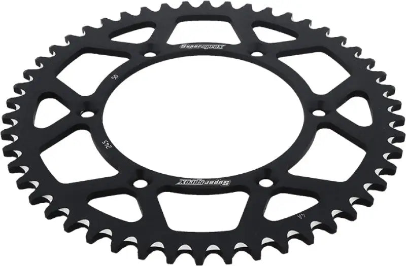 Black metal rear sprocket with 45 teeth for better chain life on RAL-245-50-BLK Yamaha