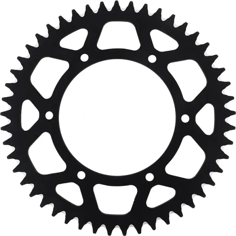 Black metal rear sprocket with 45 teeth and 6 holes for RAL-808-49-BLK chain life
