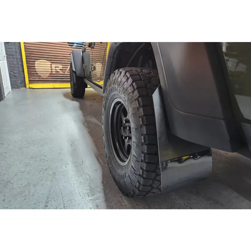 Jeep JT Gladiator Mojave Black Mud Flap with Grey Logo, ideal for RV, Automotive, Powersports, off-road, marine, exterior, truck accessories, truck bed, RV parts, Truck & Automotive, AVADA - Best Sellers