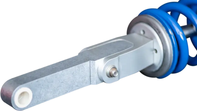 Silver and blue motorcycle shock absorber with white bushing for Sherco fit kit snow bike