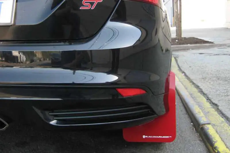 Rally Armor 12-18 Ford Focus SE/ST/RS UR Nitrous Blue Mud Flaps w/ White Logo 