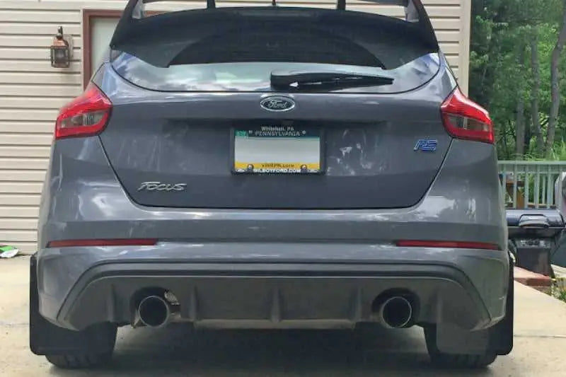 Rally Armor 12-18 Ford Focus SE/ST/RS UR Nitrous Blue Mud Flaps w/ White Logo 