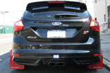 Rally Armor 12-18 Ford Focus SE/ST/RS UR Nitrous Blue Mud Flaps w/ White Logo 