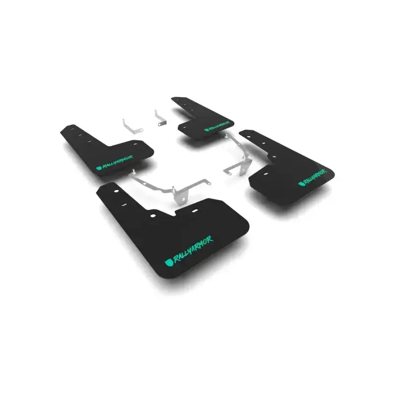 Rally Armor 13-17 Subaru Crosstrek XV Black UR Mud Flap w/ Teal Altered Font Logo - Body & Protection
