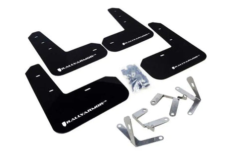 Rally Armor Rally Armor 13+ Subaru BRZ / 13+ Scion FR-S UR Black Mud Flap w/ White Logo