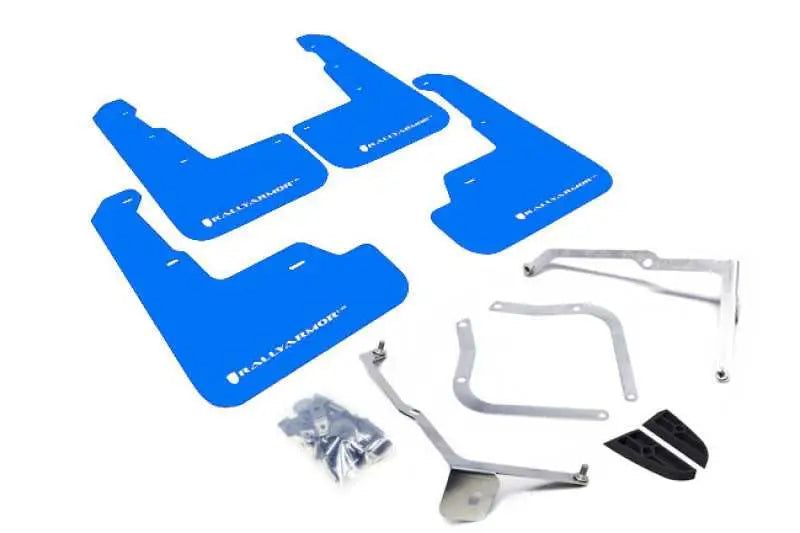 Rally Armor Rally Armor 15-18 Subaru WRX/STi Sedan UR Blue Mud Flap w/ White Logo