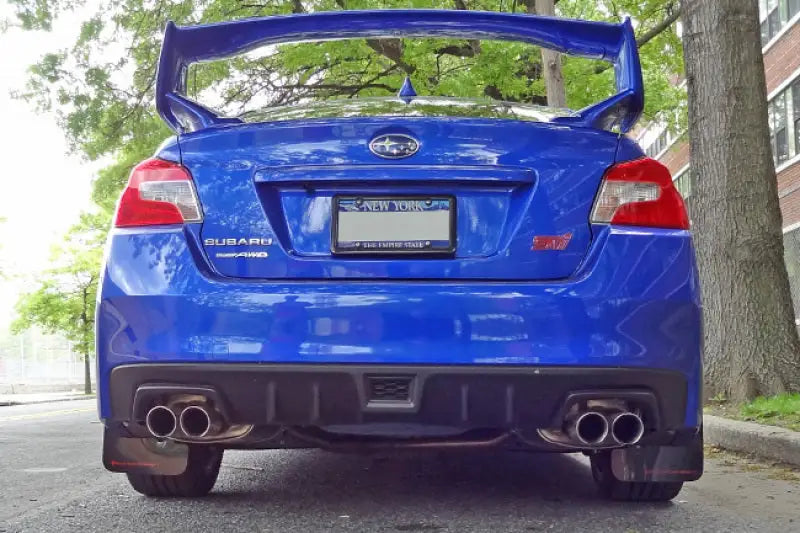 Rally Armor 15-18 Subaru WRX/STi Sedan UR White Mud Flap w/ Black Logo - Truck & Automotive