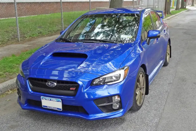 Rally Armor 15-18 Subaru WRX/STi Sedan UR White Mud Flap w/ Black Logo - Truck & Automotive