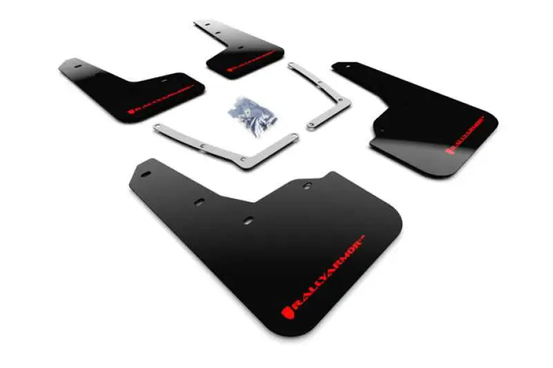 Rally Armor Rally Armor 16-19 Honda Civic Si UR Black Mud Flap w/ Red Logo