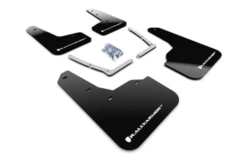 Rally Armor Rally Armor 16-19 Honda Civic Si UR Black Mud Flap w/ White Logo