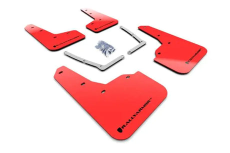 Rally Armor Rally Armor 16-19 Honda Civic Si UR Red Mud Flap w/ Black Logo