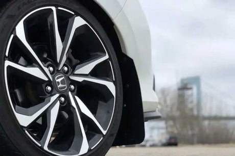 Rally Armor 16-19 Honda Civic Si UR Red Mud Flap w/ Black Logo 