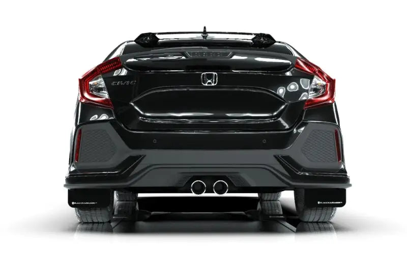 Rally Armor 17-19 Honda Civic Sport Touring UR Black Mud Flap w/ White Logo 