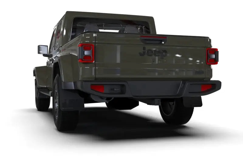 Rally Armor 19-23 Jeep JT Gladiator Mojave/Rubicon Black Mud Flap w/ Metallic Logo - Truck & Automotive