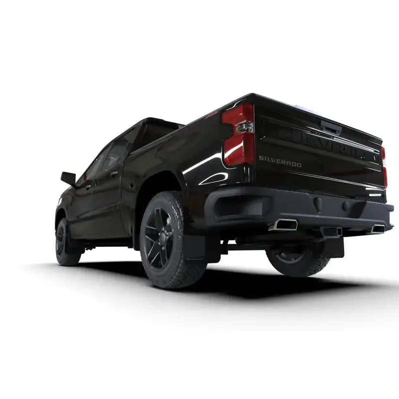 Rally Armor 19-24 Gen 4 Chevy Silverado 1500 Black UR Mud Flap Metallic Red Logo - RV and Auto Parts