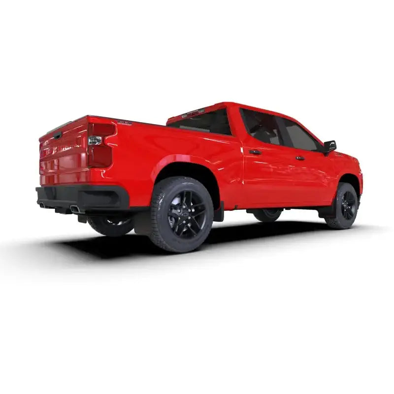 Rally Armor 19-24 Gen 4 Chevy Silverado 1500 Black UR Mud Flap Metallic Red Logo - RV and Auto Parts