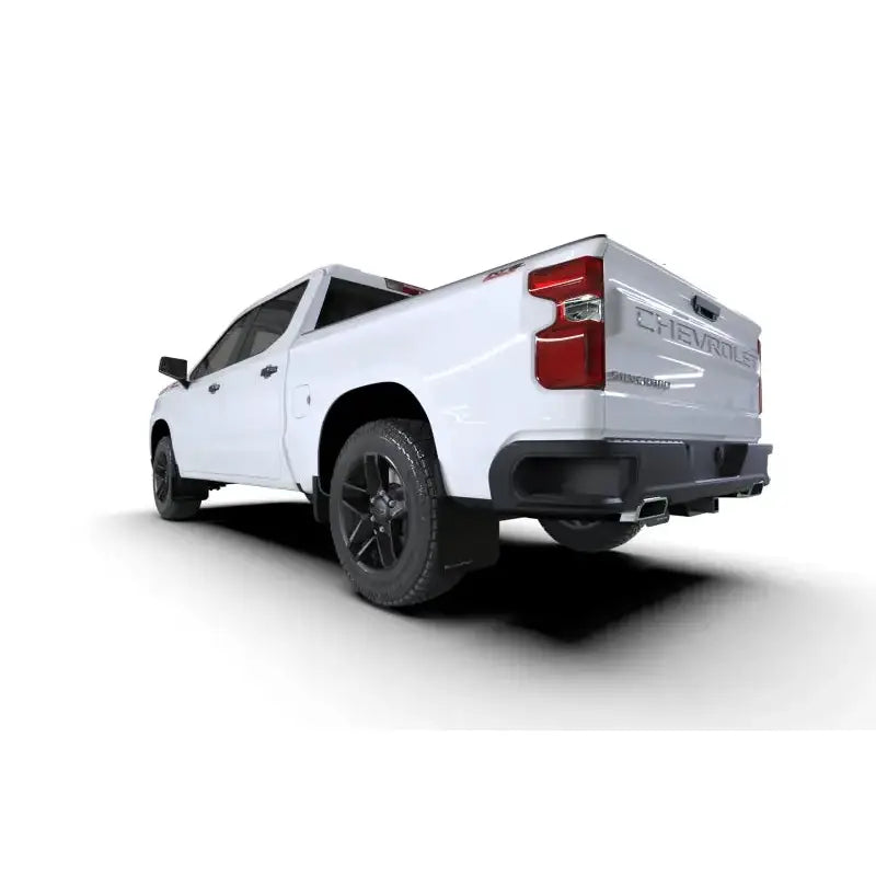 Rally Armor 19-24 Gen 4 Chevy Silverado 1500 Black UR Mud Flap Metallic Red Logo - RV and Auto Parts