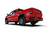 Red GMC Sierra pickup truck with Rally Armor mud flaps and white logo detail